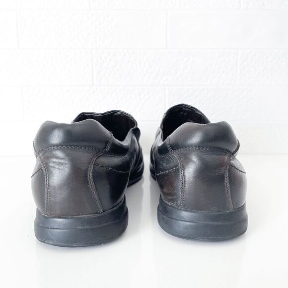 Steve Madden Gabriel Mens Leather Slip On Loafer Shoes Dark Brown 11 - Picture 6 of 8